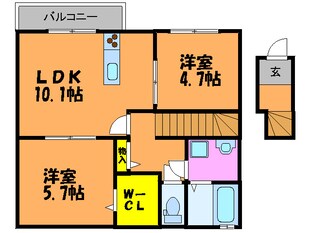 クレールコートA棟の物件間取画像